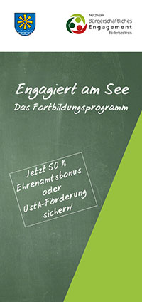 Titelseite Fortbildungsprogramm Bodenseekreis, Engagiert am See